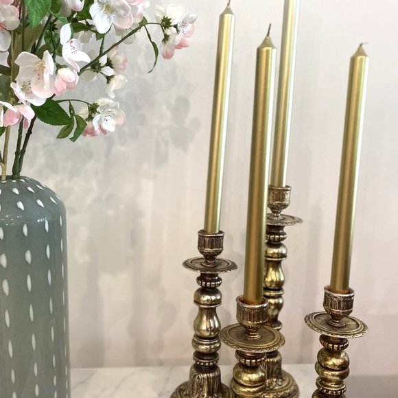 Accents Brass Gold Candlestick Holders Poshmark